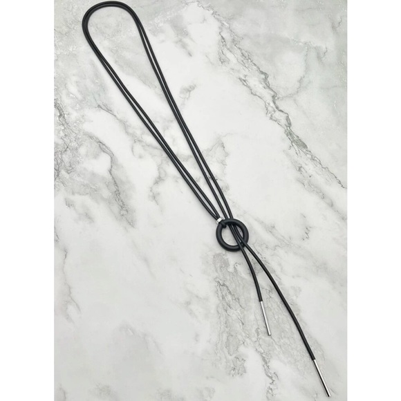 New XL Long Black Lariat Statement Necklace / Multipurpose Jewelry - Oversized - Picture 10 of 13